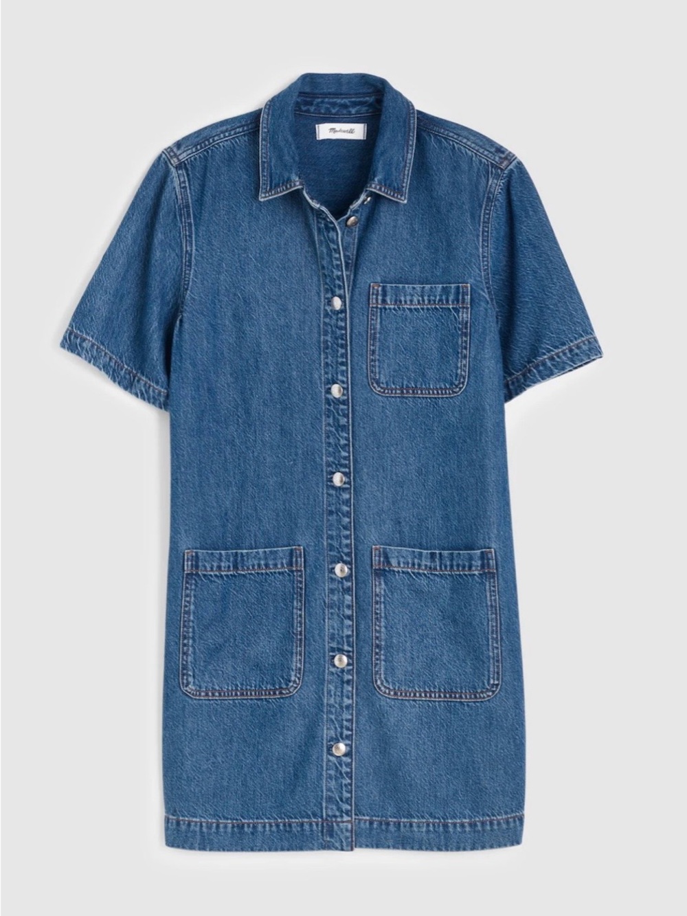 Madewell Boxy Denim Shirt Dress - Blue